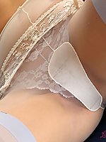Sexy secretary stockings pantyhose layers