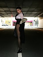 high heels pantyhose public 