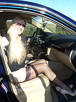 black high heels milf nylon outdoor 